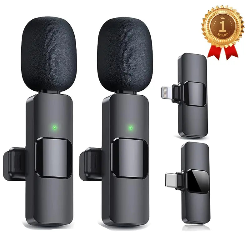 BIG SALE! Wireless Lavalier Microphone for Iphone、Android、Wireless Lavalier Microphone Professional Recording/ Suitable for Speeches/Essential for Teaching Demonstrations, Mini Microphone with Noise Reduction for Video Recording, Vlog, Tiktok