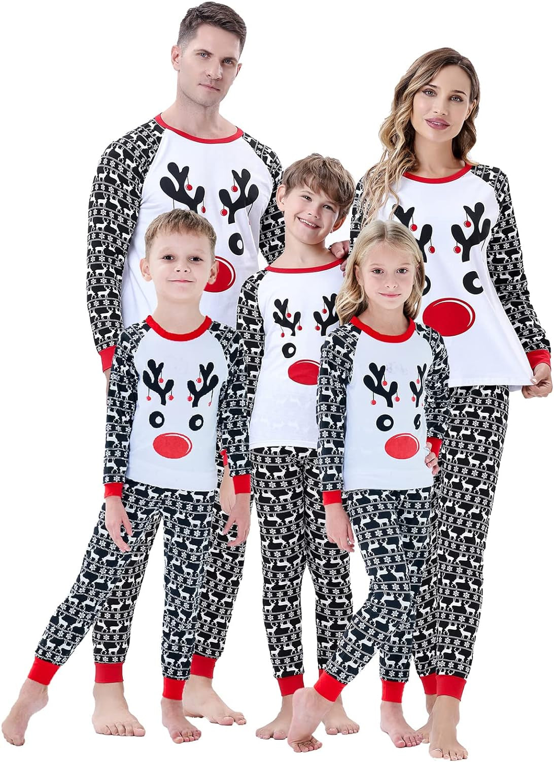 Family Matching Christmas Pajamas Boys Girls Holiday Pajamas Kids Sleepwear Christmas Pjs