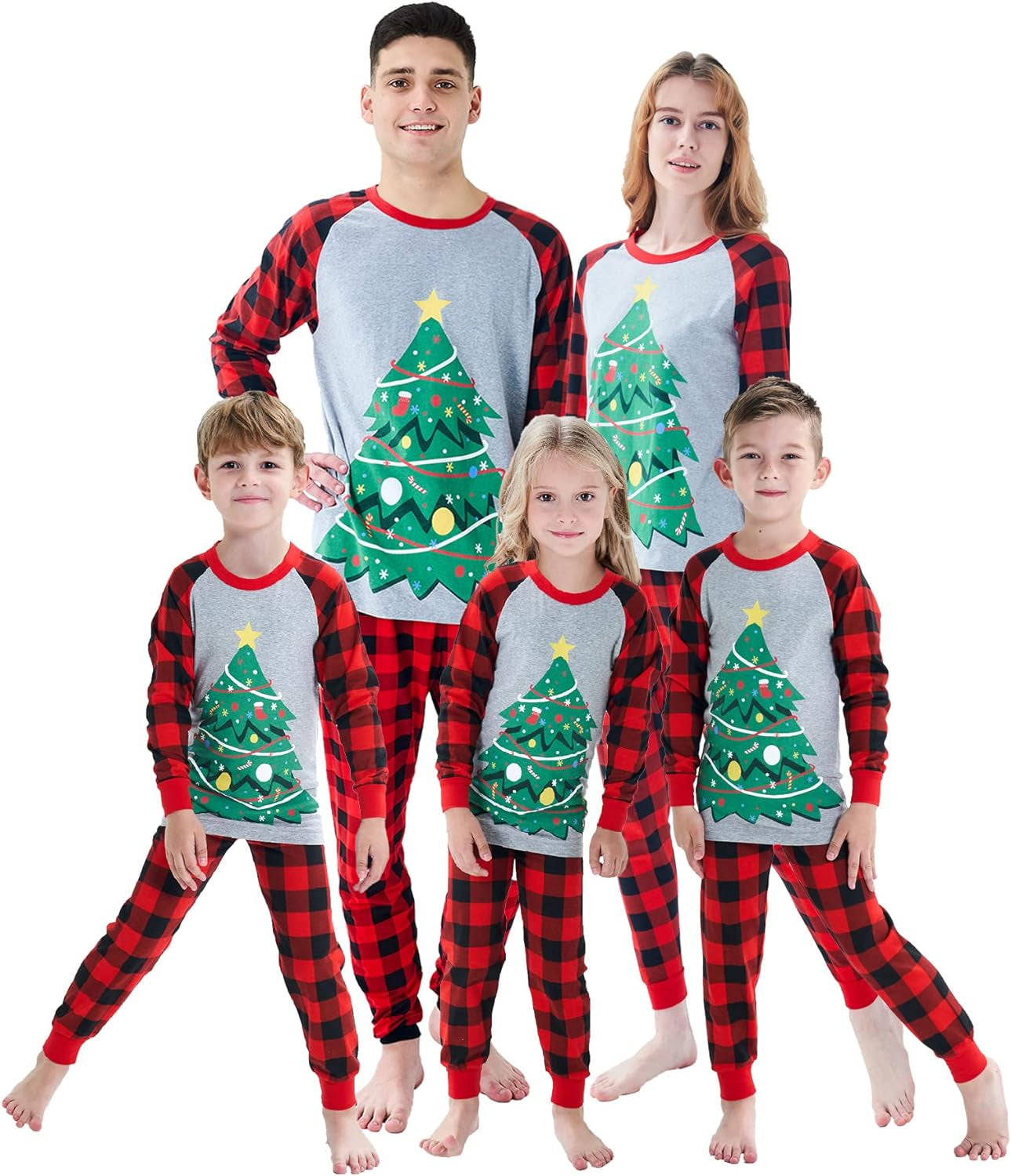 Family Matching Christmas Pajamas Boys Girls Holiday Pajamas Kids Sleepwear Christmas Pjs