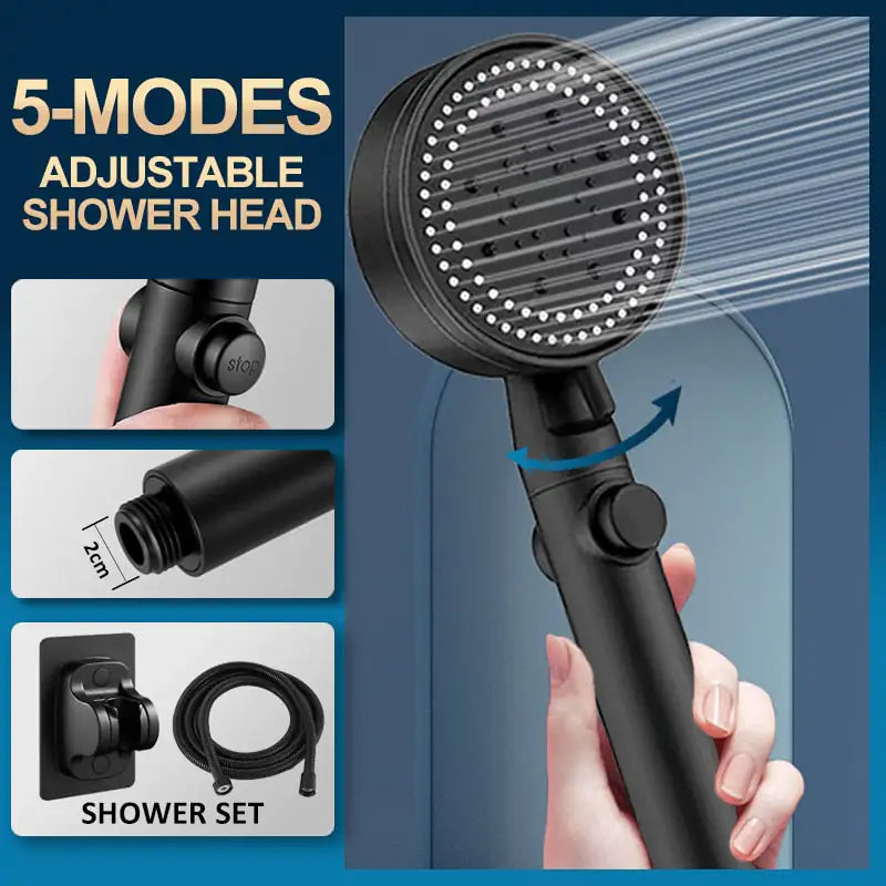 5 Setting Adjustable Pressurized Shower Head