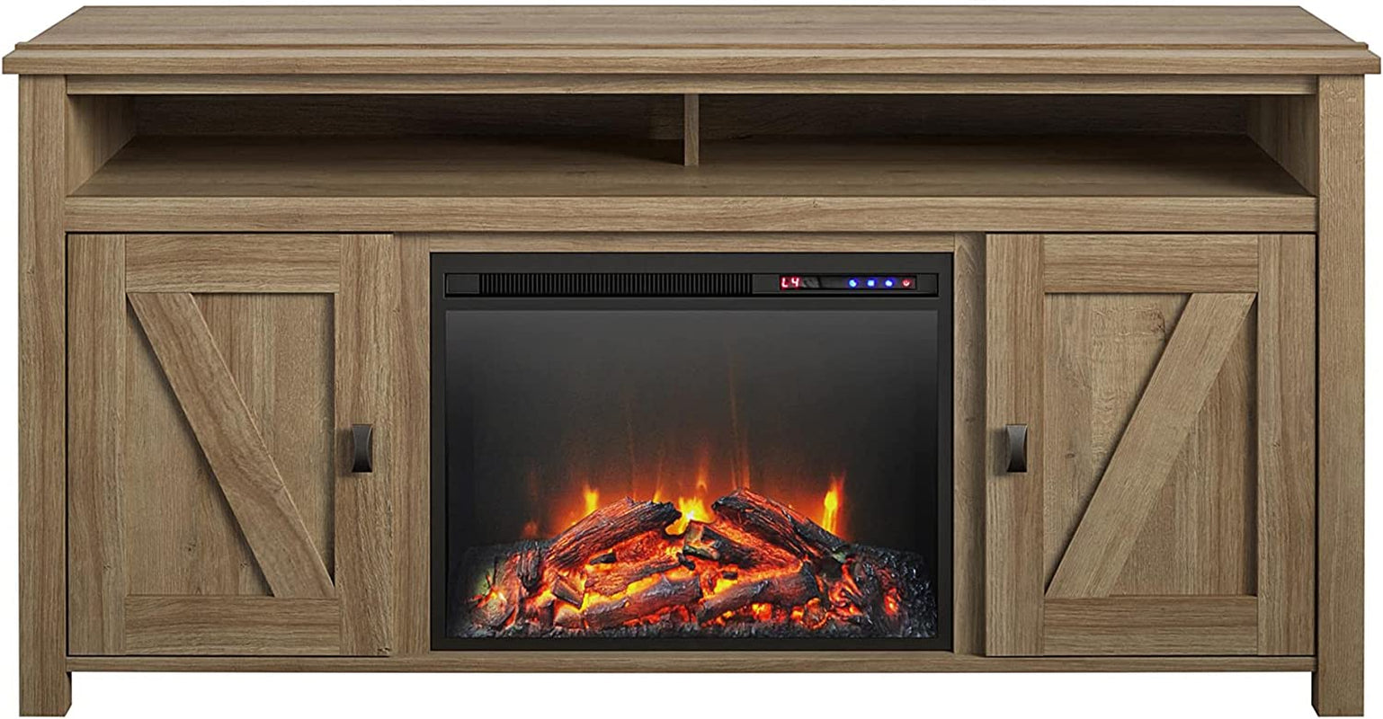 Farmington Electric Fireplace TV Console for Tvs up to 60", Natural