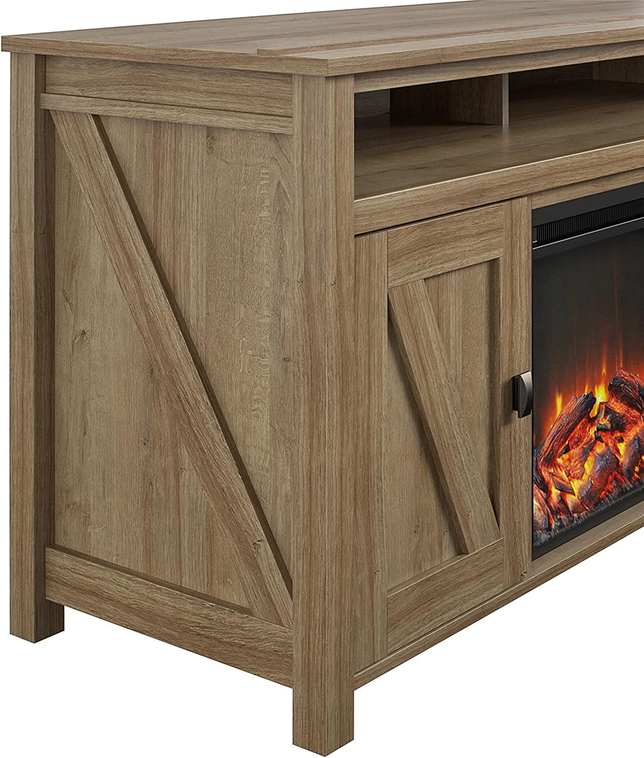 Farmington Electric Fireplace TV Console for Tvs up to 60", Natural