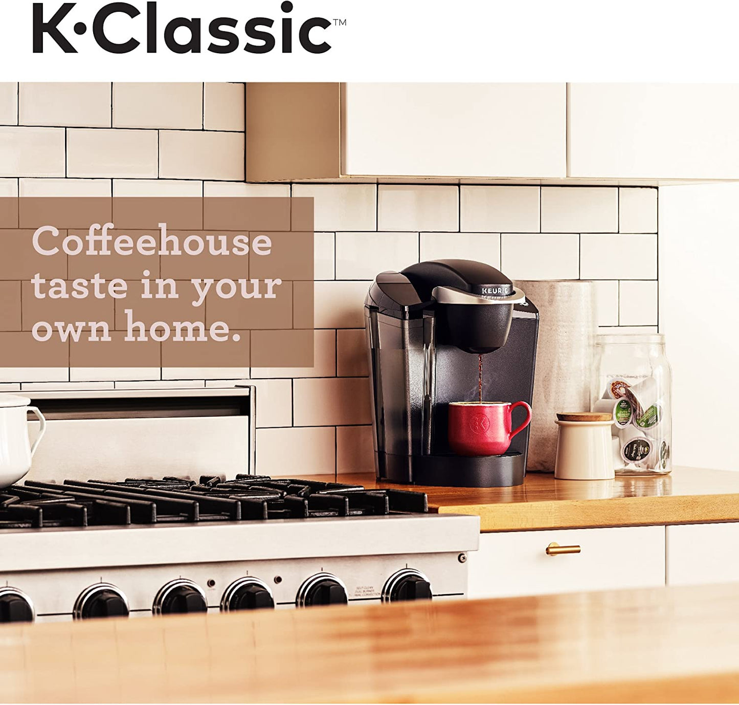 K-Classic Coffee Maker K-Cup Pod, Single Serve, Programmable, 6 to 10 Oz. Brew Sizes, Black