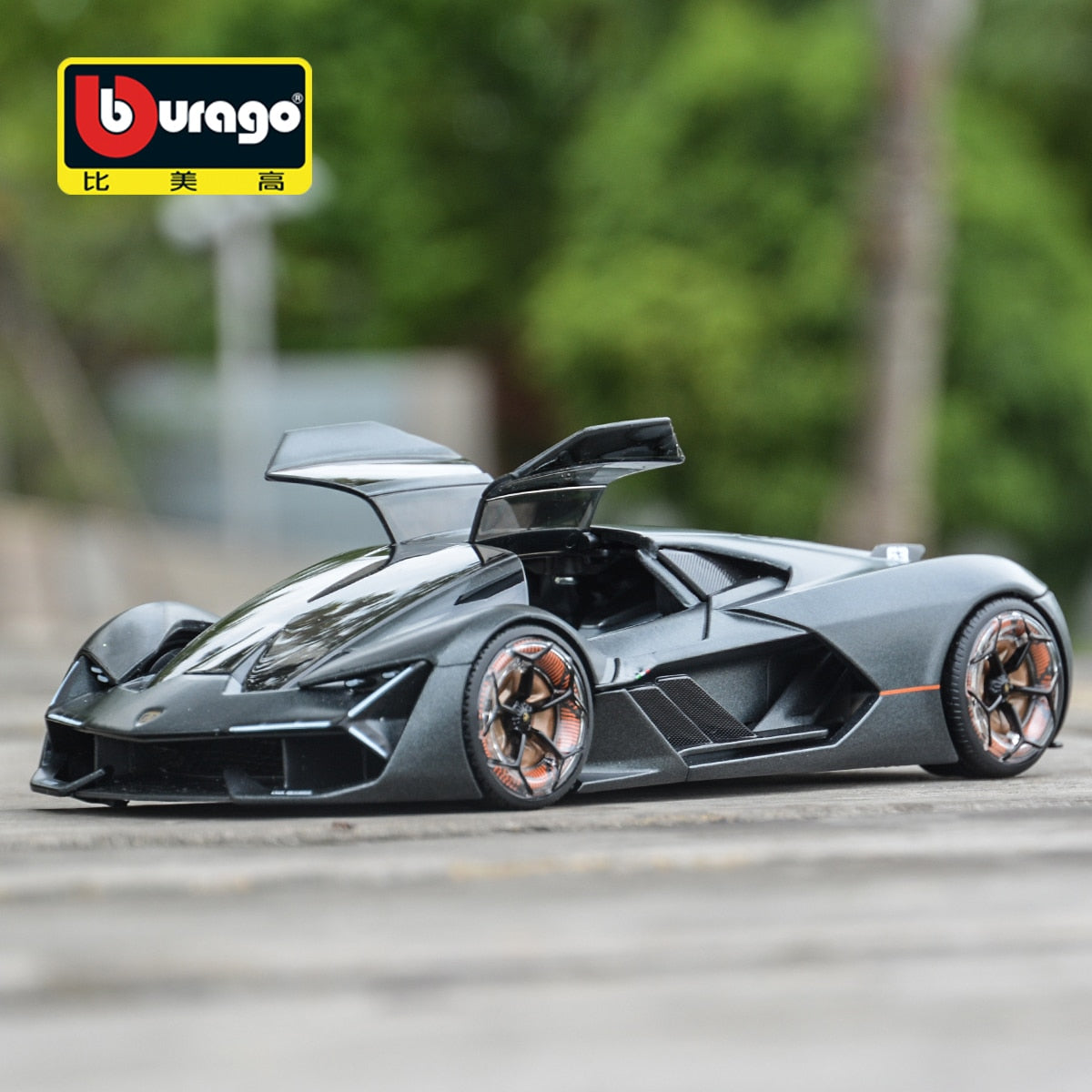 Bburago 1:24 Lamborghini Terzo Millennio Grey Static Die Cast Vehicles Collectible Model Car Toys