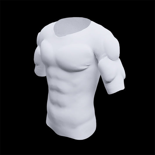 Men ABS Invisible Pads Shaper Fake Muscle Chest Tops Soft Protection Male Sponge Enhancers Undershirt