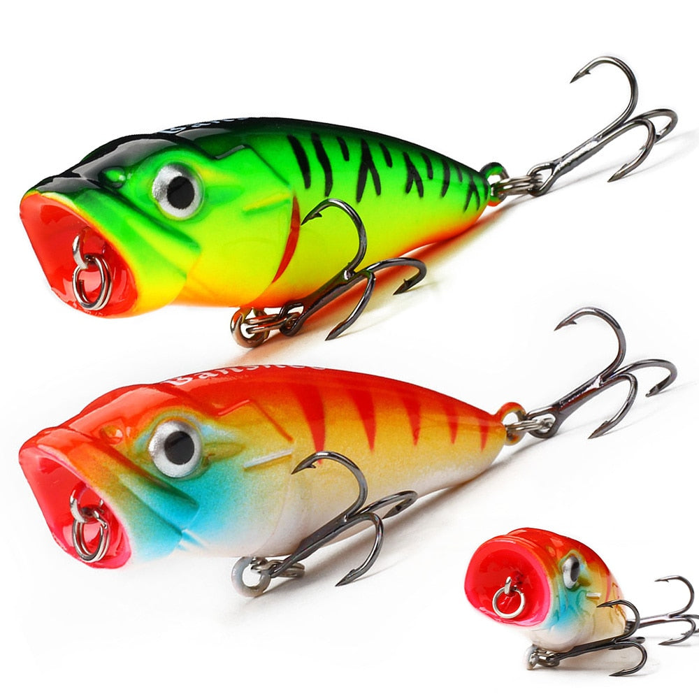 Banshee 45mm 3.3g Mini Popper Fishing Lure Hard Bait Artificial Poper Topwater Bass Trout Pike Fishing Crankbait Crank Wobbler