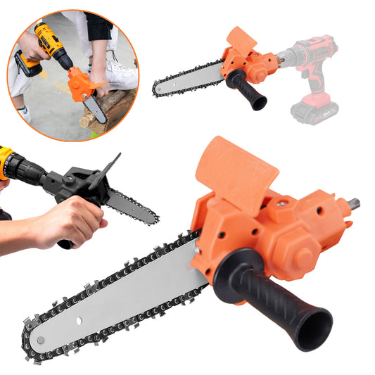 6 Inch Chainsaw Adapter Electric Drill Modified To Electric Chainsaw DIY Converter Adapter Woodworking Cutting Power Tool