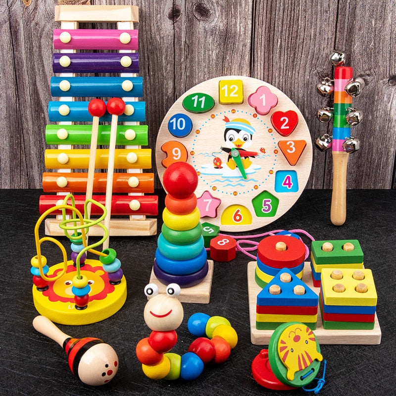 Baby Toys 2 Years Educational Math Puzzle Bead Wire Maze Roller Coaster Abacus For Kids Toddler Toys