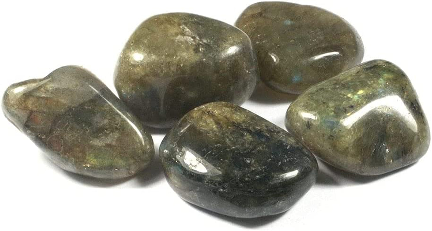 Real Crystals and Healing Stones - Healing Crystals for Beginners- Healing Stones Tumbled Crystals for Witchcraft (8, Labradorite)